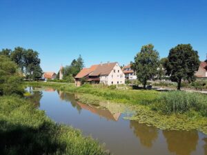 Blick zurück auf die Altmühl und Ornbau